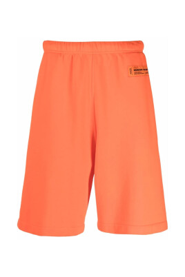 cotton-logo-sweat-shorts-orange