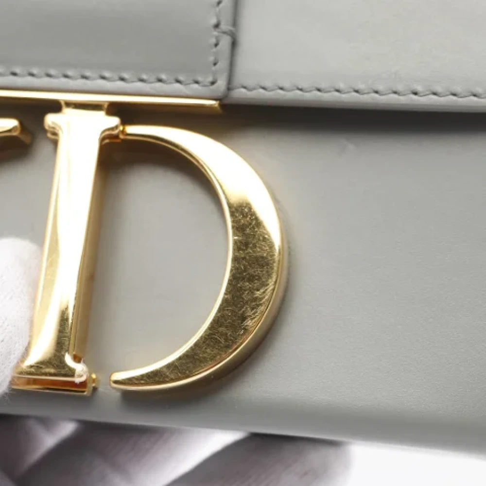 Dior Vintage Pre-owned Leather dior-bags Gray Dames