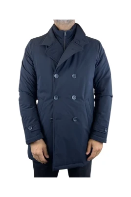 Marinblå Avtagbar Parka Jacka