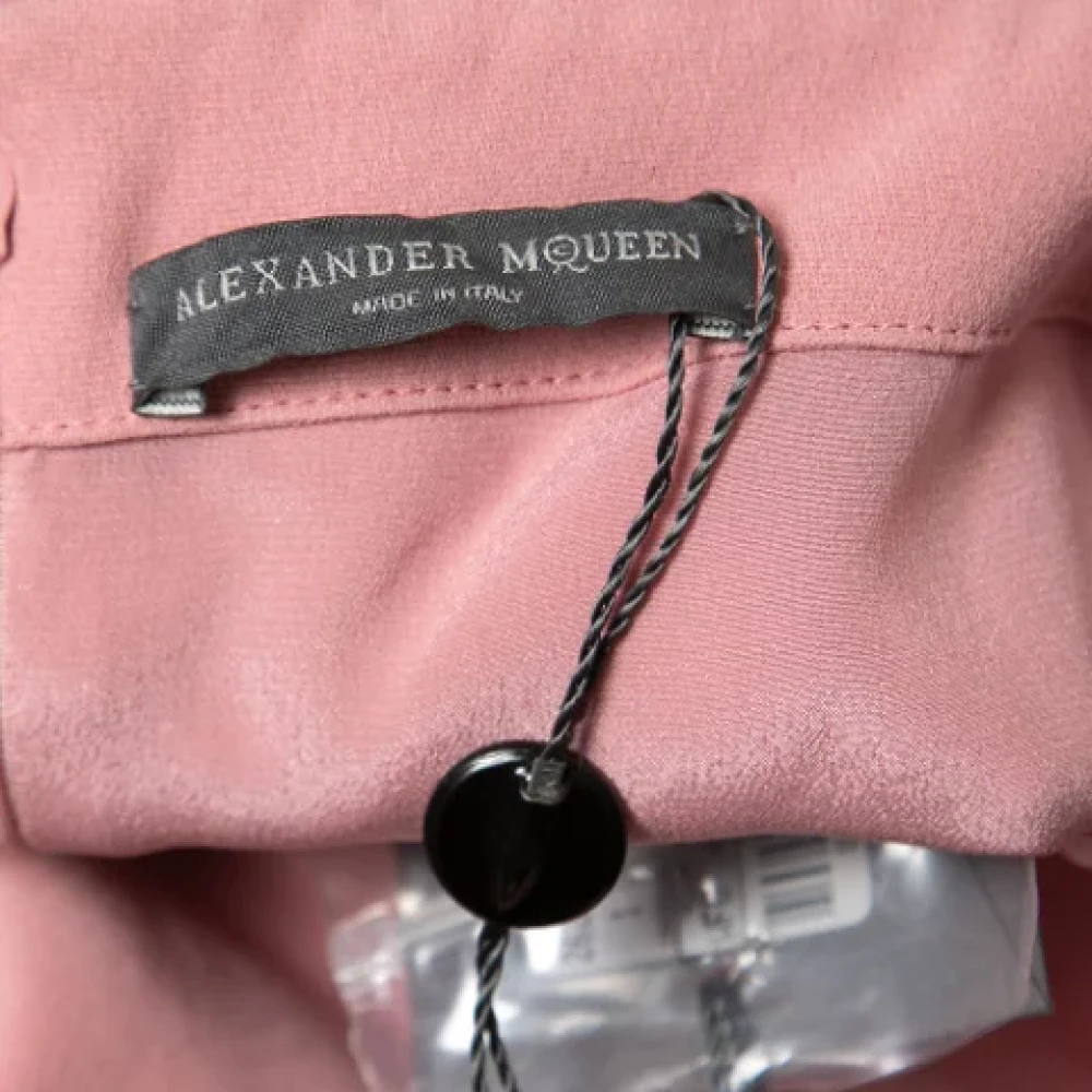 Alexander McQueen Pre-owned Silk dresses Pink Dames