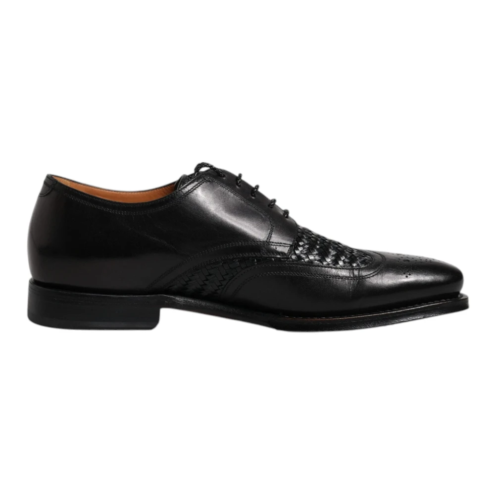 Dolce & Gabbana Men's Black Formal Derby Wingtip Shoes