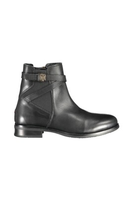 black-leather-women-ankle-boots