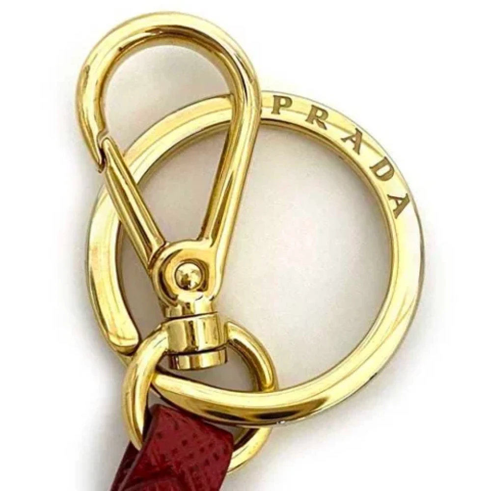 Prada Vintage Pre-owned Leather key-holders Red Dames