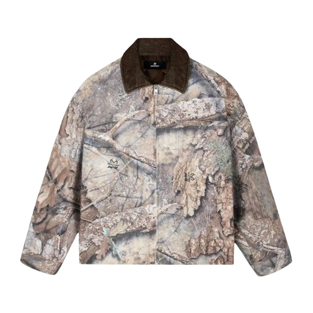 Represent Men's Multicolor Light Jackets, L, Real Tree Camo Trucker Jacket