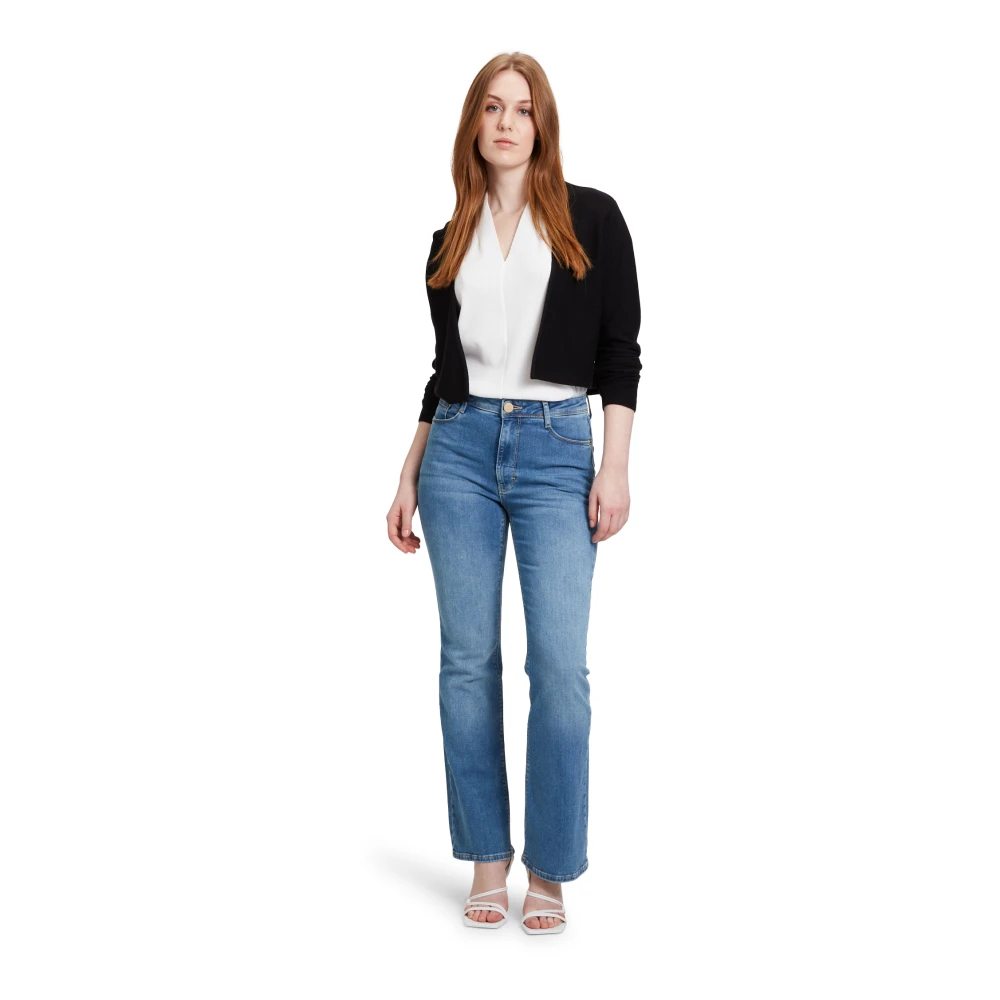 Betty & Co Open Gebreid Vest Black Dames
