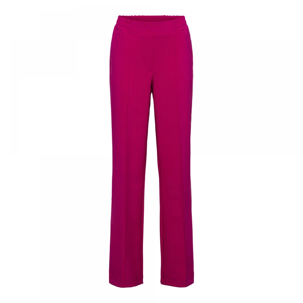 &Co Woman Slankvallende Polyester Comfort Broek Pink Dames