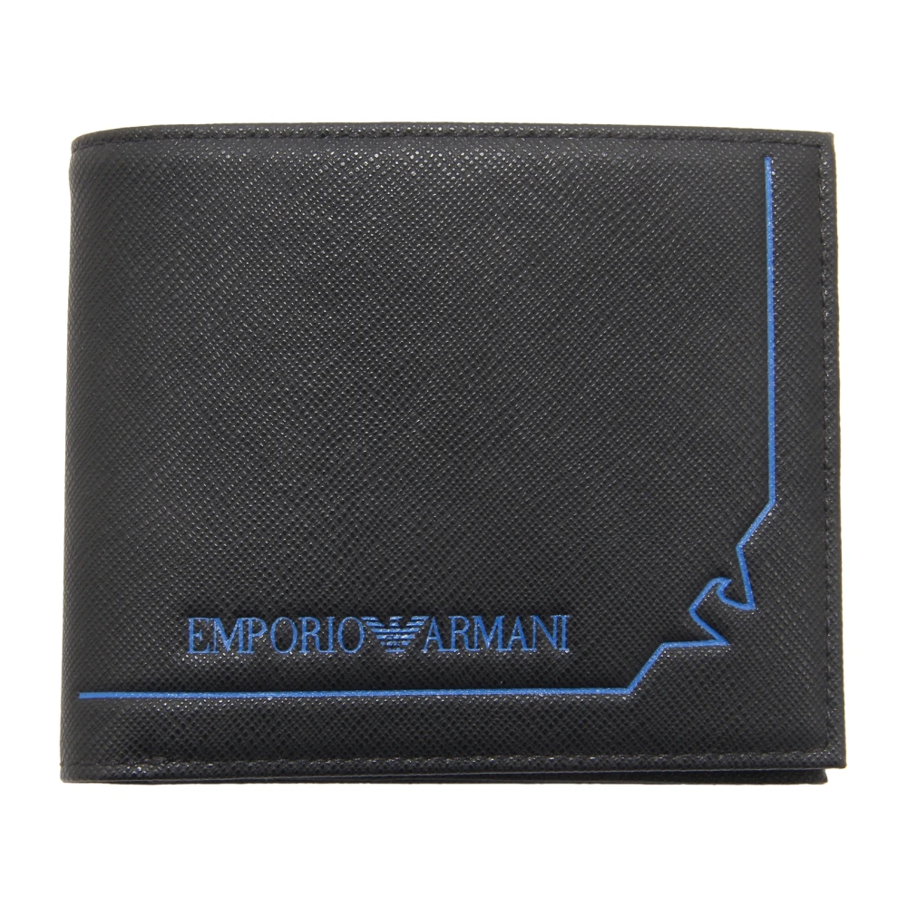 Armani Mannelijk Zwart Accessoires Heren, One Size, Portafoglio Emporio Wallet