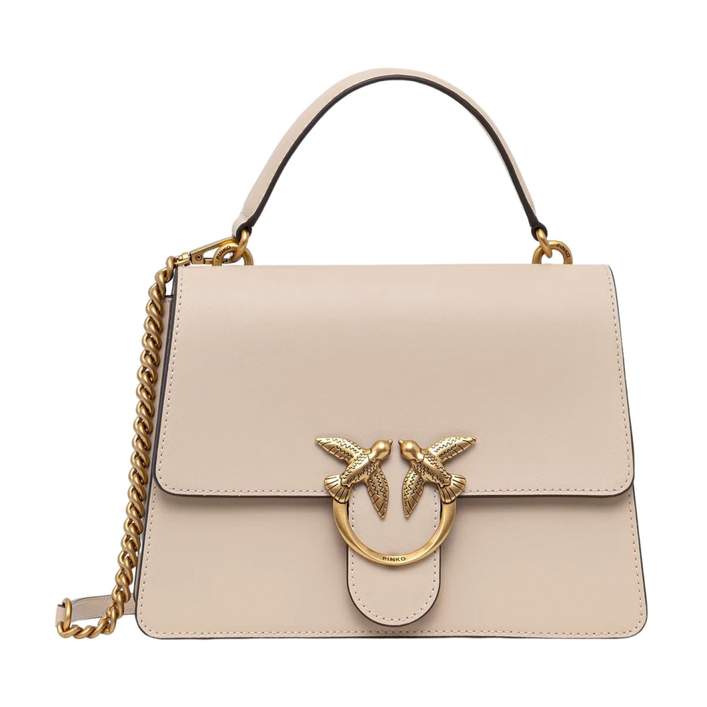 Pinko Love Bag Ivory Leather Top Handle - Female - Handbags - White - One Size - Bags - Image 4