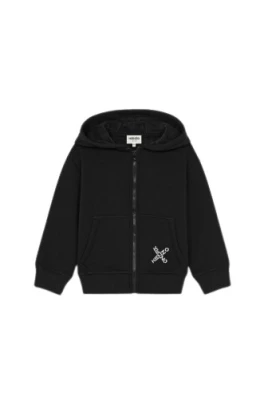Sportig Svart Hoodie med X-design