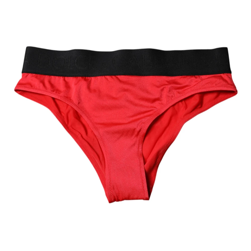 Dolce & Gabbana Women's Red Mid Waist Panties - Underpants - S - Underwear