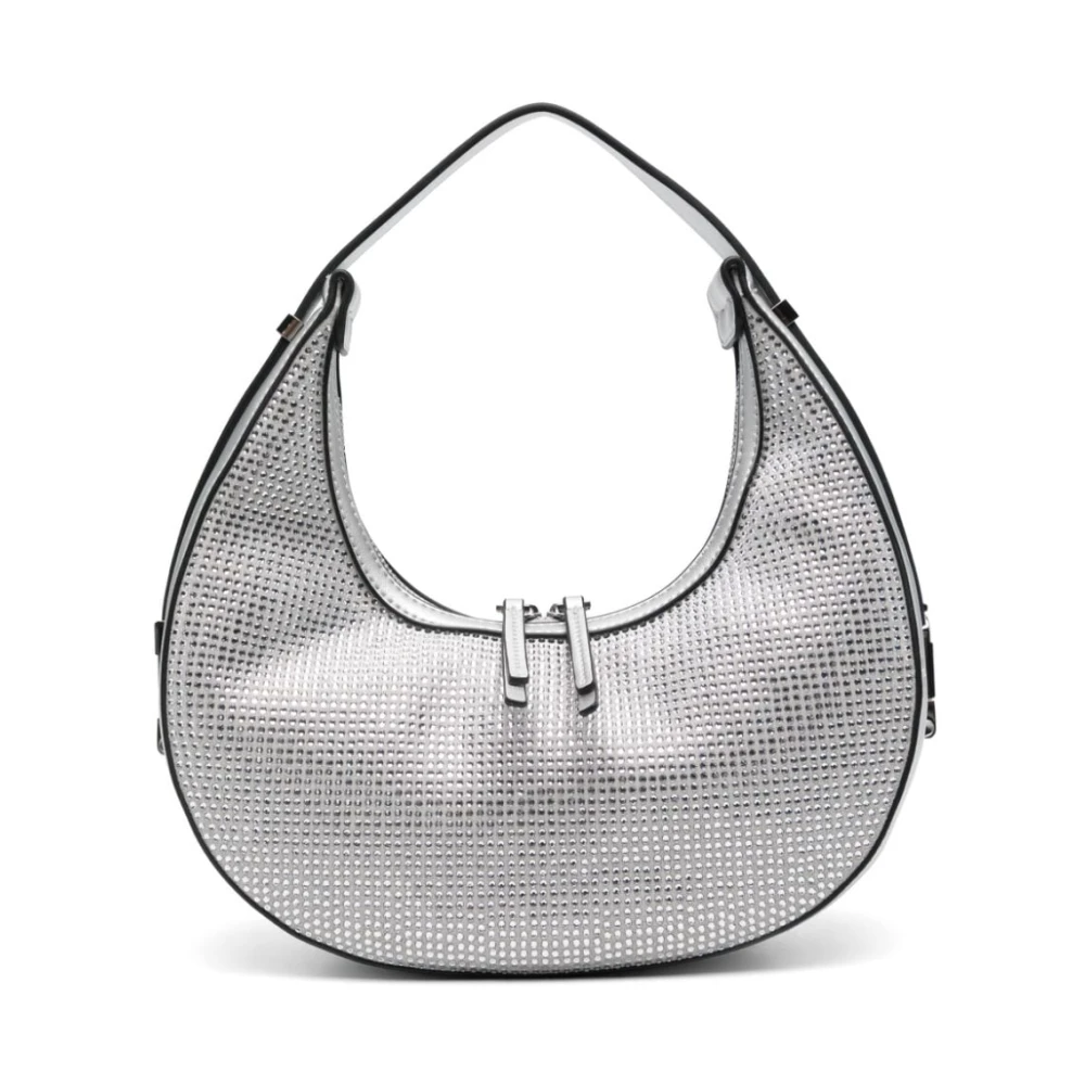 Liu Jo Eco-leren halvemaan design tas met strass White Dames