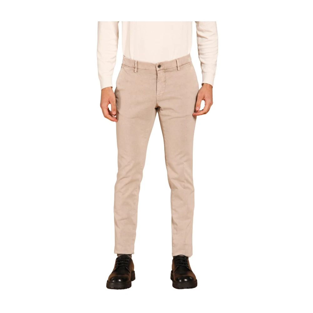 Mason's Gemarmerd Stretch Chino Broek Beige Heren