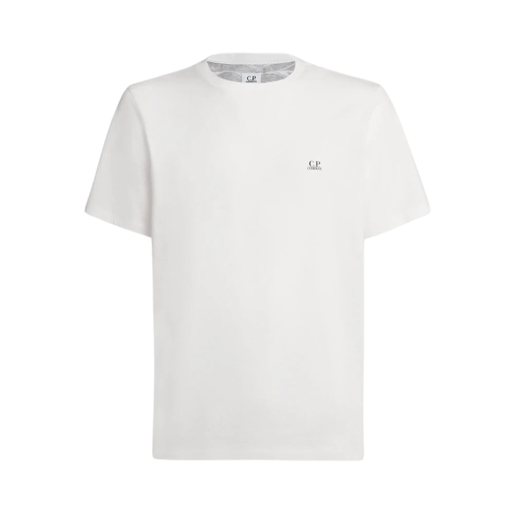 C.p. Company Men's White Goggle Hood Graphic T-Shirt