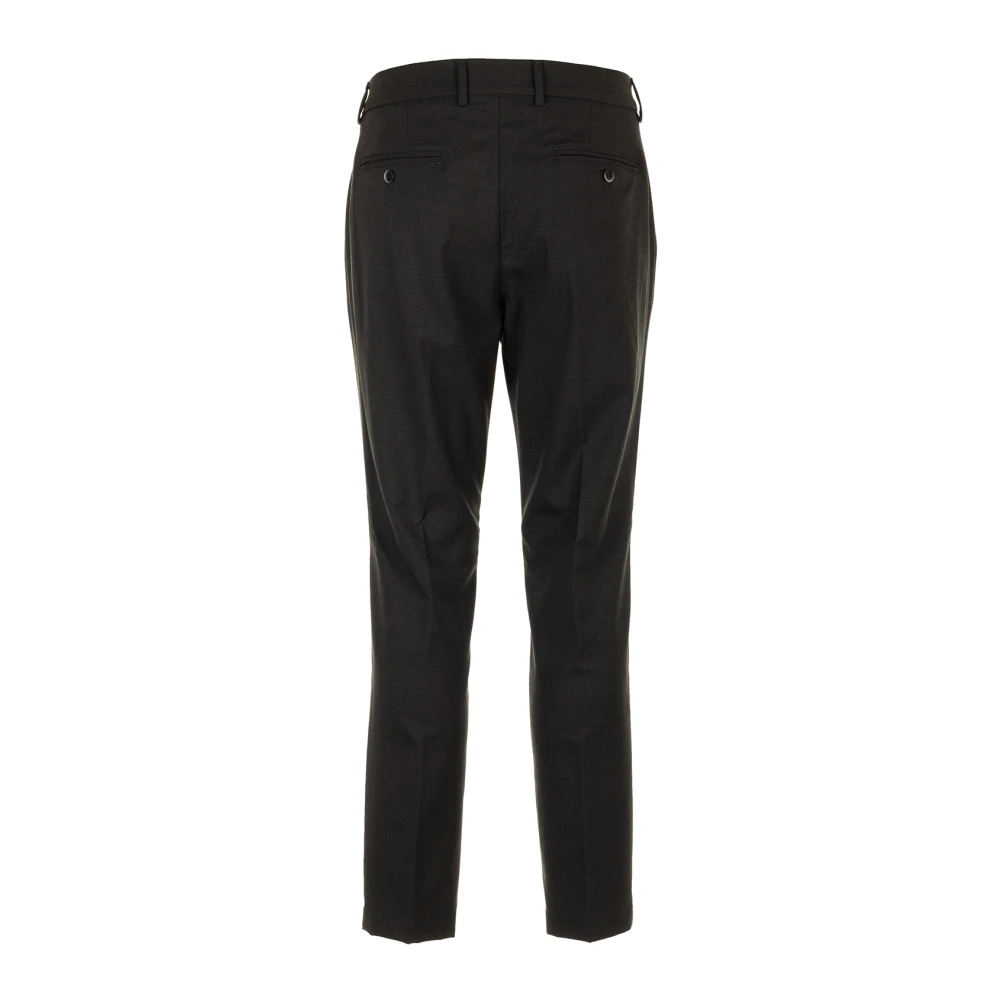 Cruna Slim Fit Grijze Broek Platte Voorkant Gray Heren