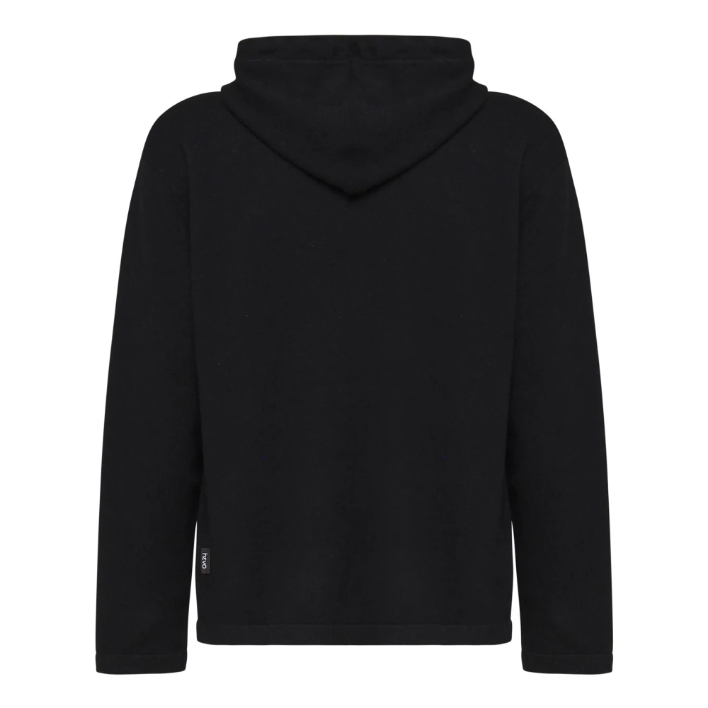 Hevo Zwarte Katoenen Hoodie Black Heren