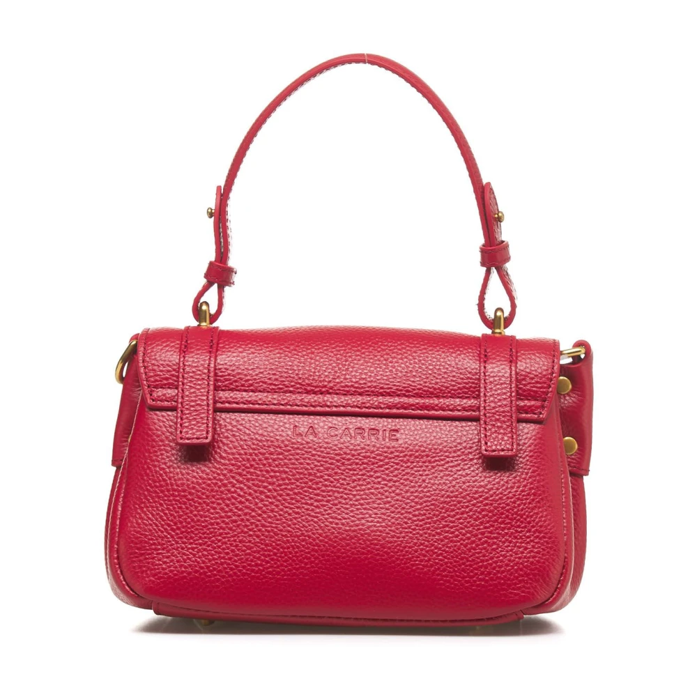 La Carrie Rode Leren Handtas Red Dames