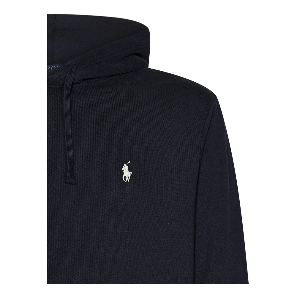 Polo Ralph Lauren Zwarte hoodie met iconisch ponyborduurwerk Black Heren