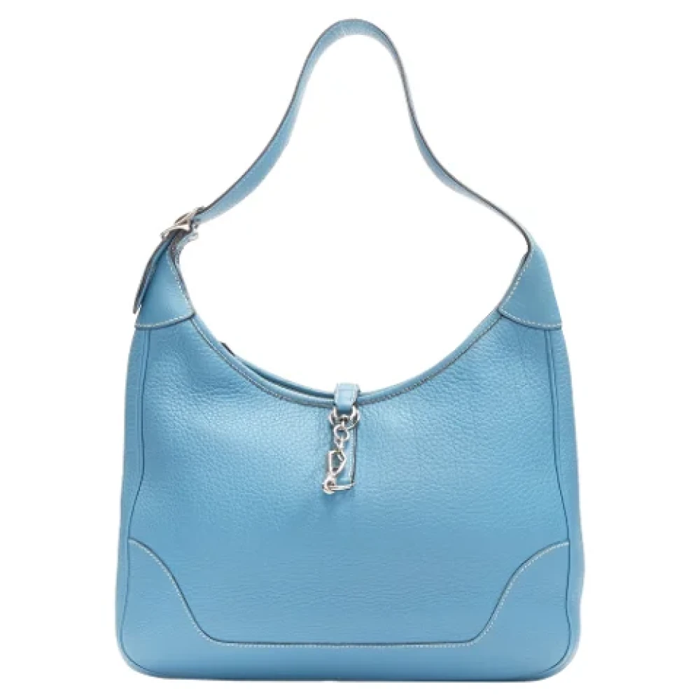 Hermès Vintage Pre-owned Leather handbags Blue Dames