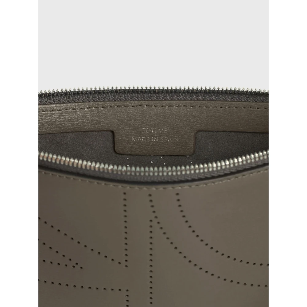 TotêMe Monogram Leren Pols Pouch Brown Dames