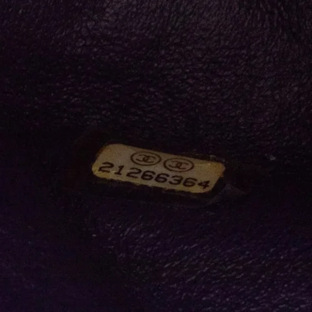 Chanel Vintage Pre-owned Leather chanel-bags Blue Dames