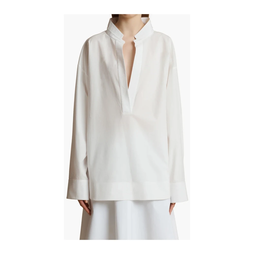 Khaite Witte Katoenen Overhemd White Dames
