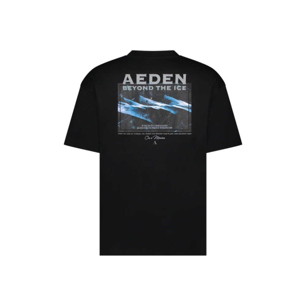 Aeden Zee Zwart T-shirt Stijlvol Black Heren
