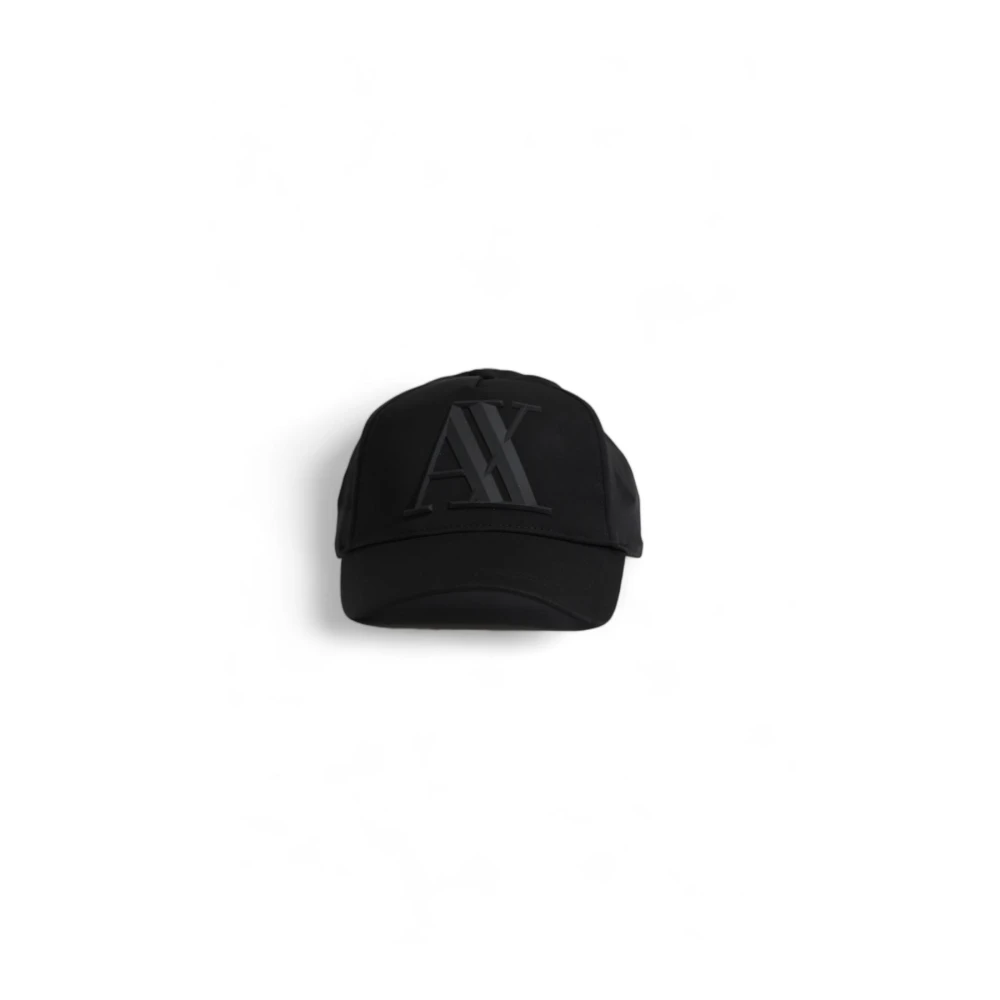 Armani Exchange Logo Cap - Male - Hats & Caps - Black - One Size - Accessories - Image 3