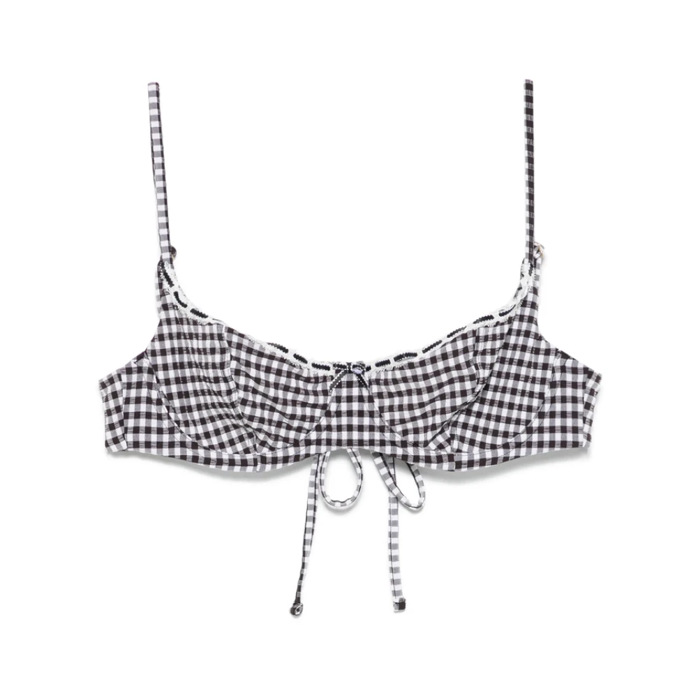 Frankies Bikinis Zwarte Stropdas Strandkleding met Onderdraad Cup Black Dames