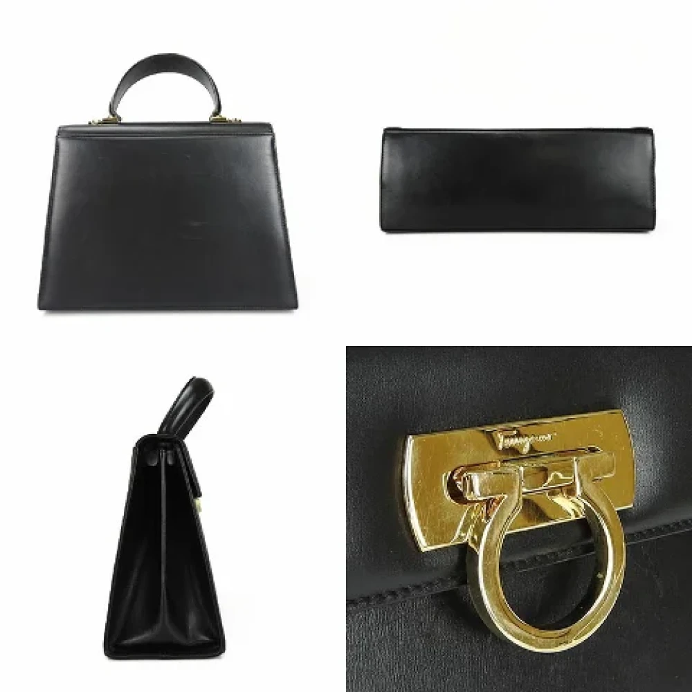 Salvatore Ferragamo Pre-owned Leather handbags Black Dames