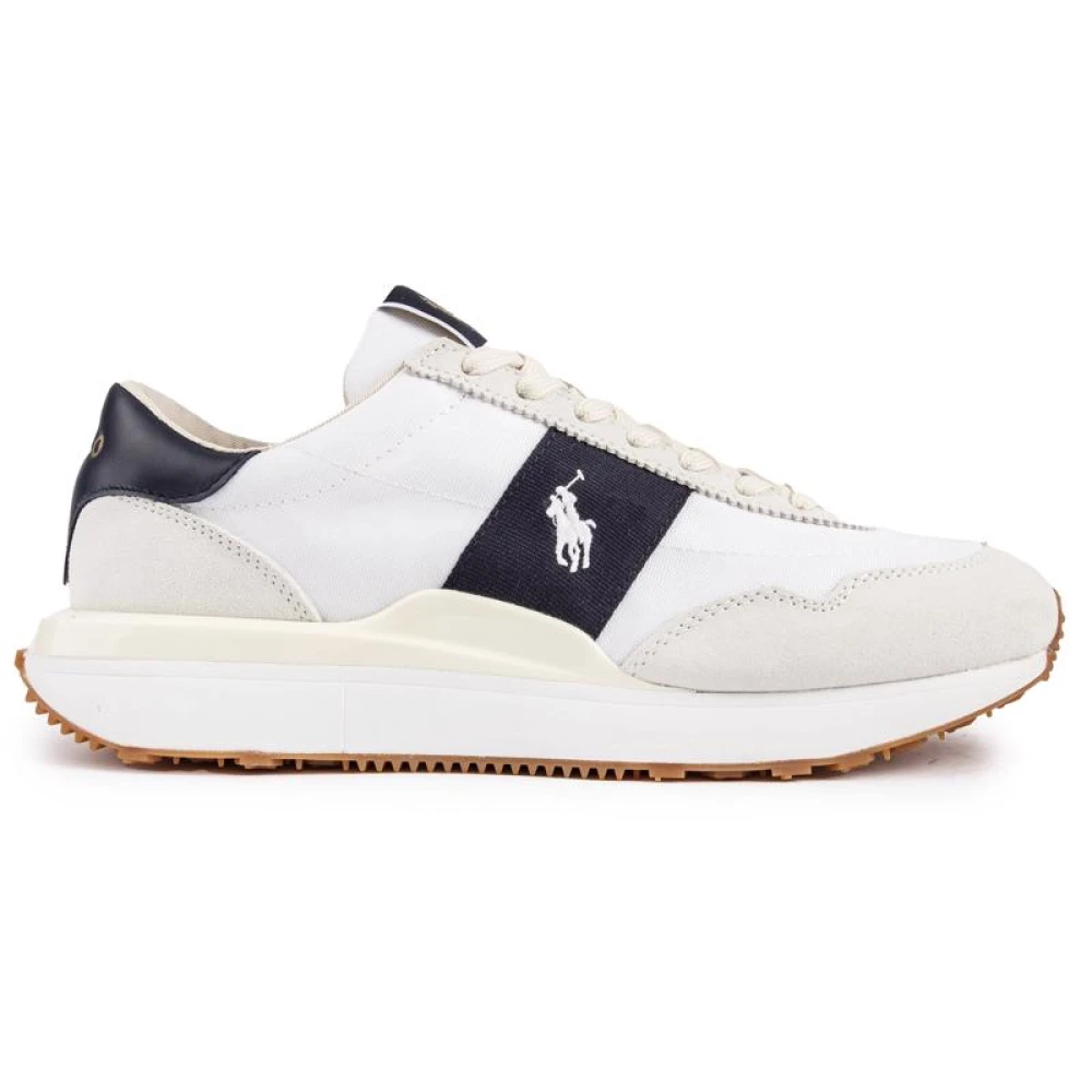 Polo Ralph Lauren Uomo Bianco Sneaker In Pelle Train 89