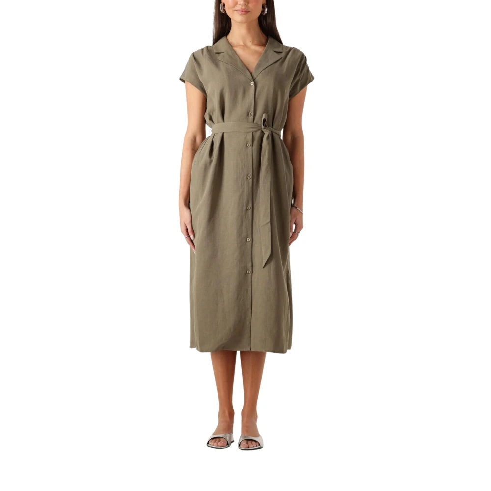 MOS MOSH Elegante Groene Midi Jurk Green Dames