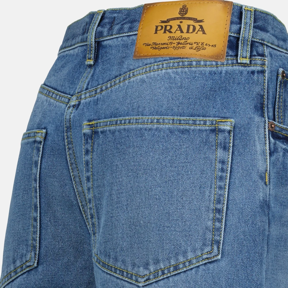 Prada Denim Bermuda Shorts voor vrouwen Blue Dames