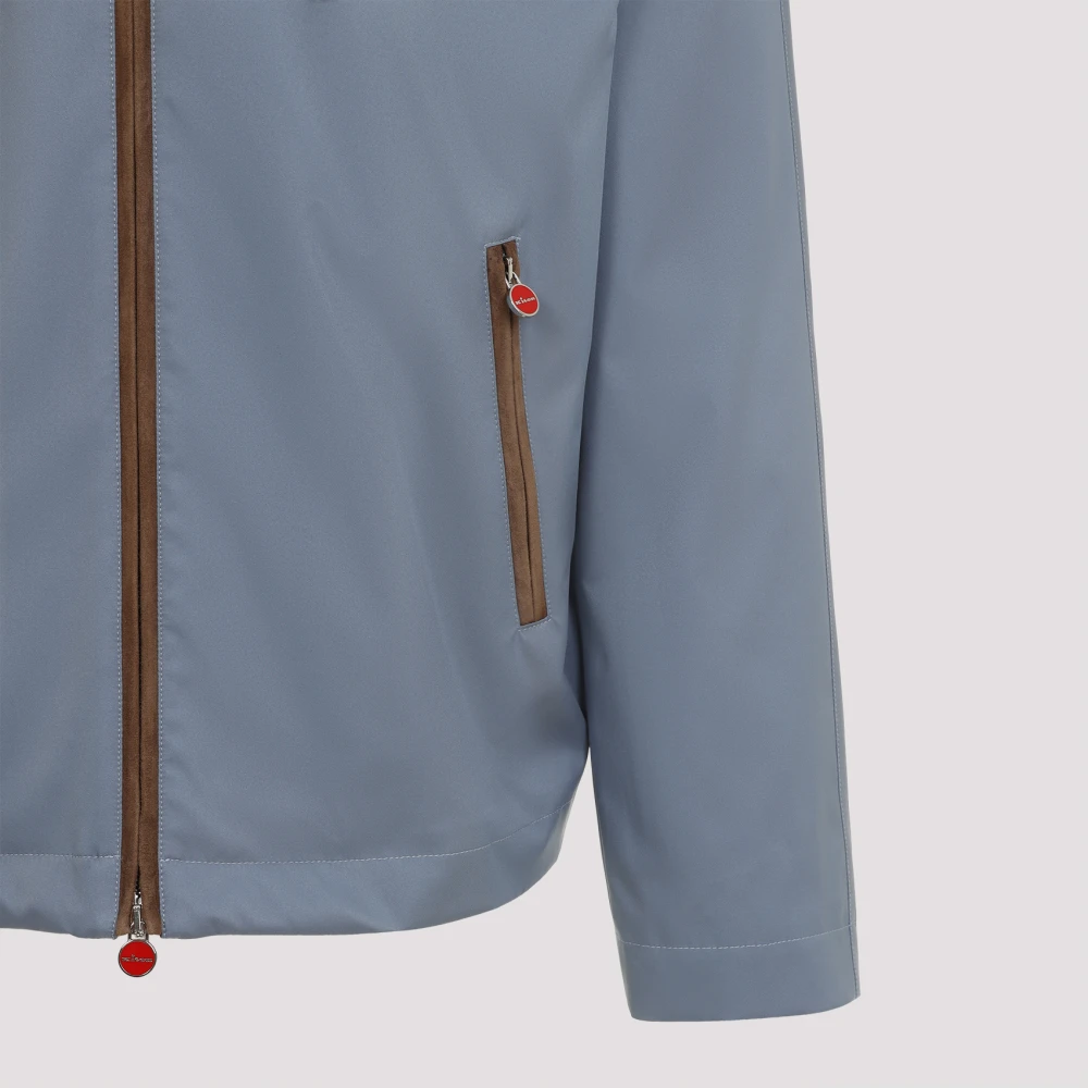 Kiton Avio Bomber Jacket Blue Heren