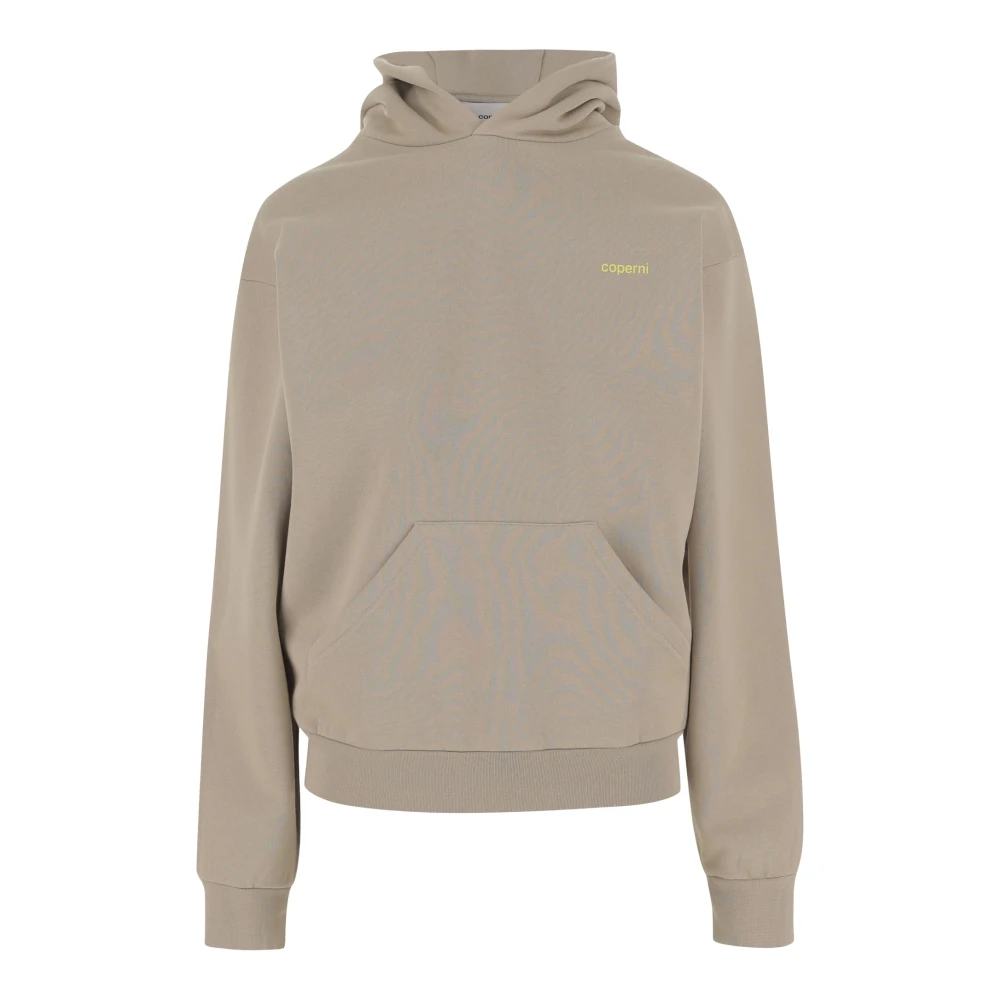 Coperni Logo Katoenmix Sweatshirt Beige Capuchon Beige Dames