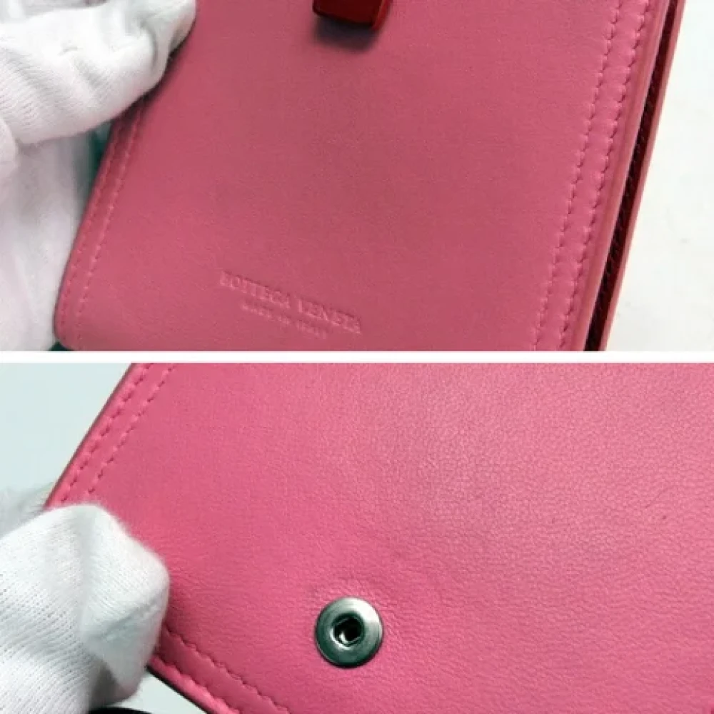 Bottega Veneta Vintage Pre-owned Leather wallets Pink Dames
