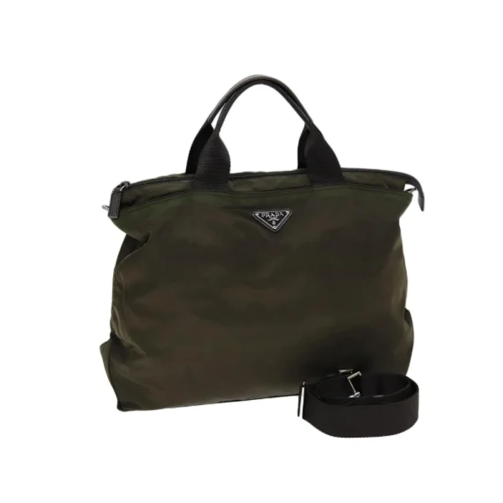 Prada Vintage Pre-owned Nylon prada-bags Brown Dames