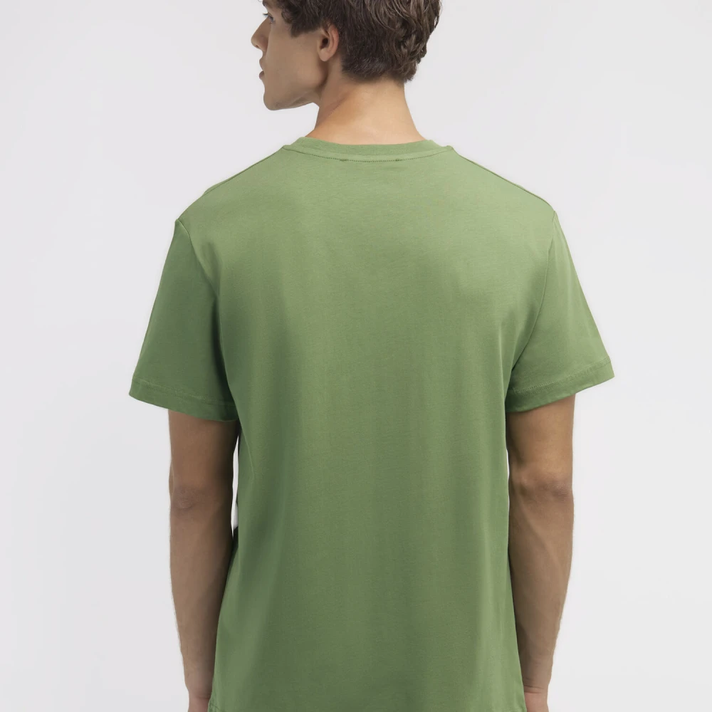 Roberto Cavalli T-shirt met slangenprint Green Heren