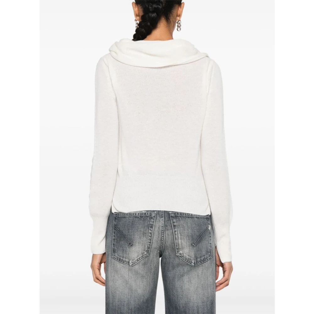 Ermanno Scervino Witte Trui met Ronde Hals White Dames