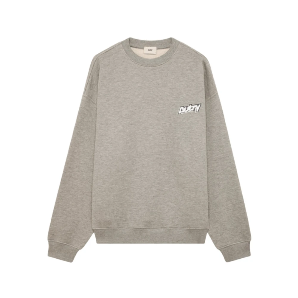 Autry Women's Gray Double Logo Sweatshirt - Sweatshirts - L - Sweatshirts & Hoodies
