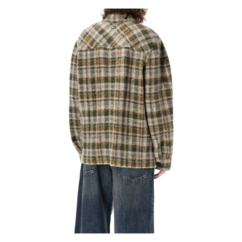 Isabel marant Geruite wollen blend overhemdjasje Multicolor Heren