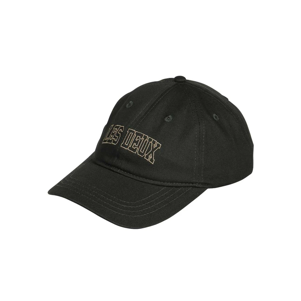 Les Deux Contrasterende Logo Baseballpet Black Heren