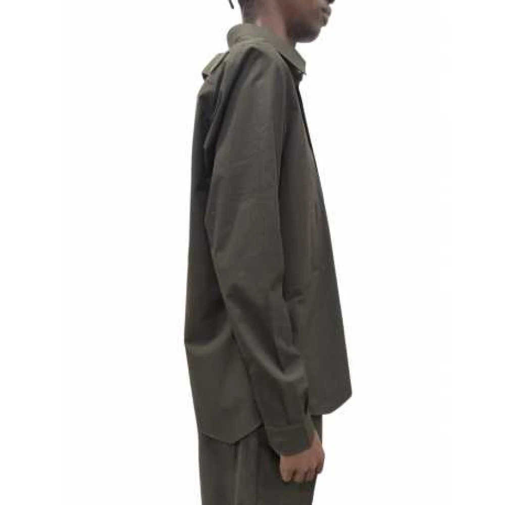 Rick Owens Groen Poplin Overhemd Green Heren