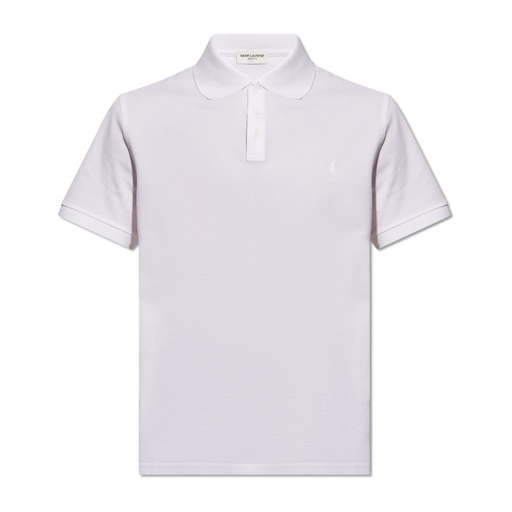 Saint Laurent Monogram Polo White Heren