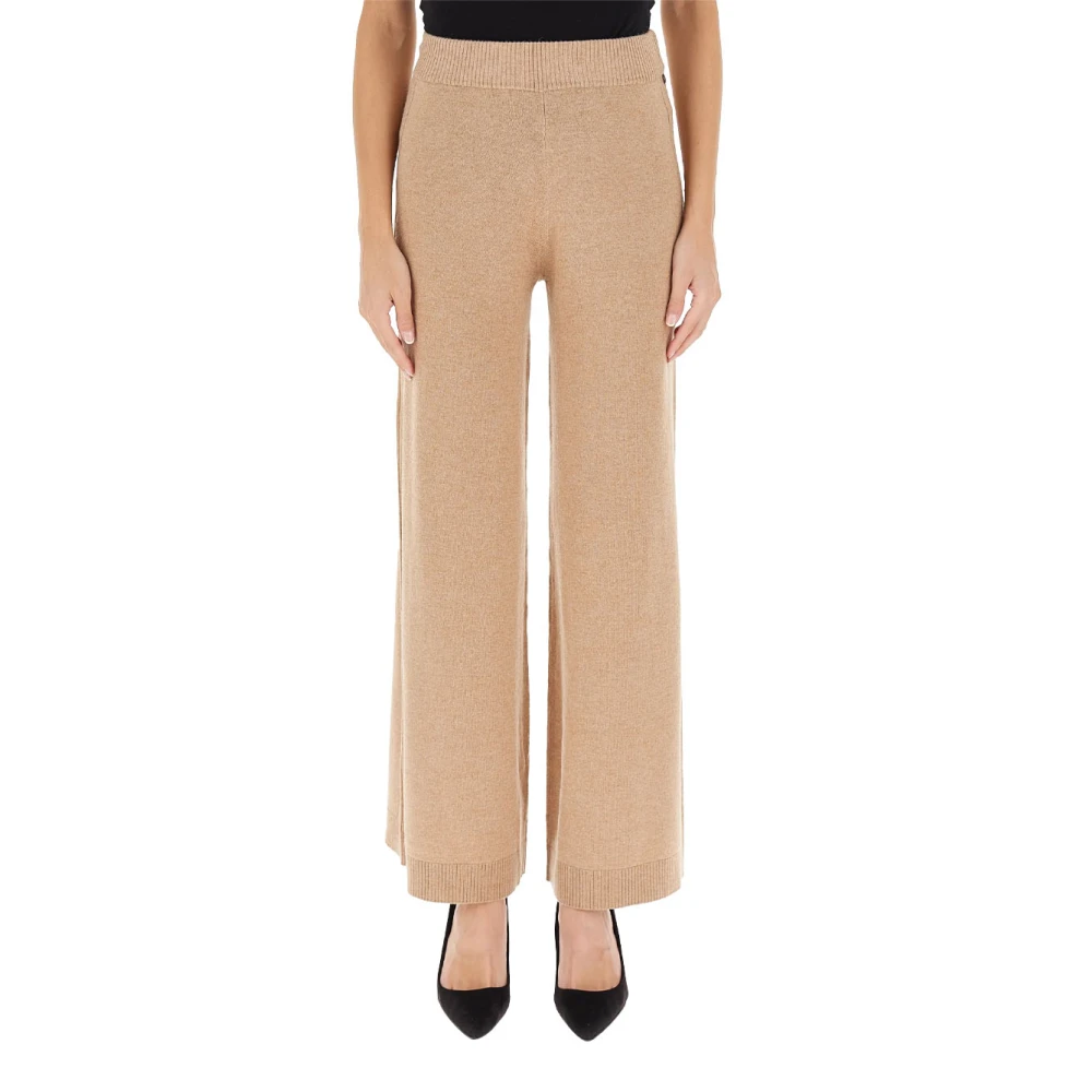 Pennyblack Wijde Pijp Gebreide Broek Brown Dames