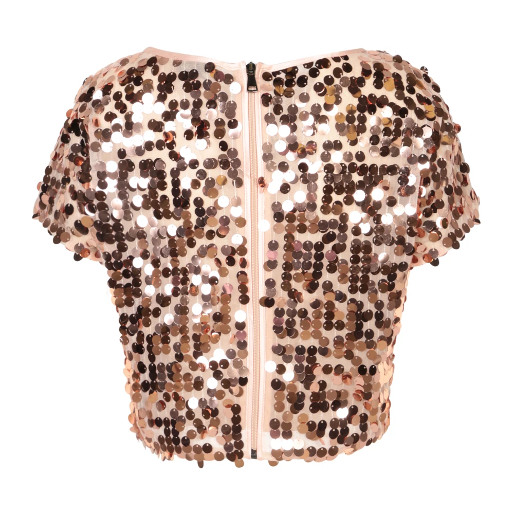 Blanca Vita Metallic Top voor Vrouwen Aw24 Yellow Dames