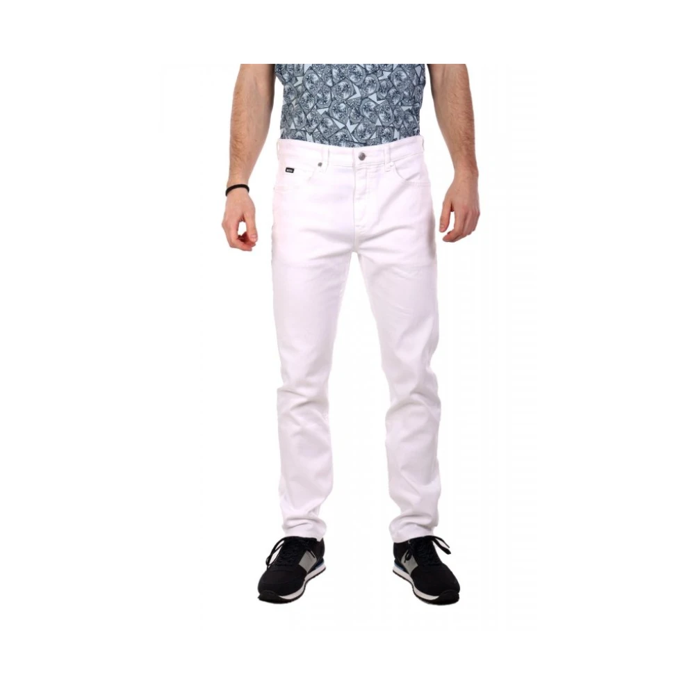 Hugo Mannelijk Wit Jeans Heren, W35, Denim, Slim-Fit Jeans