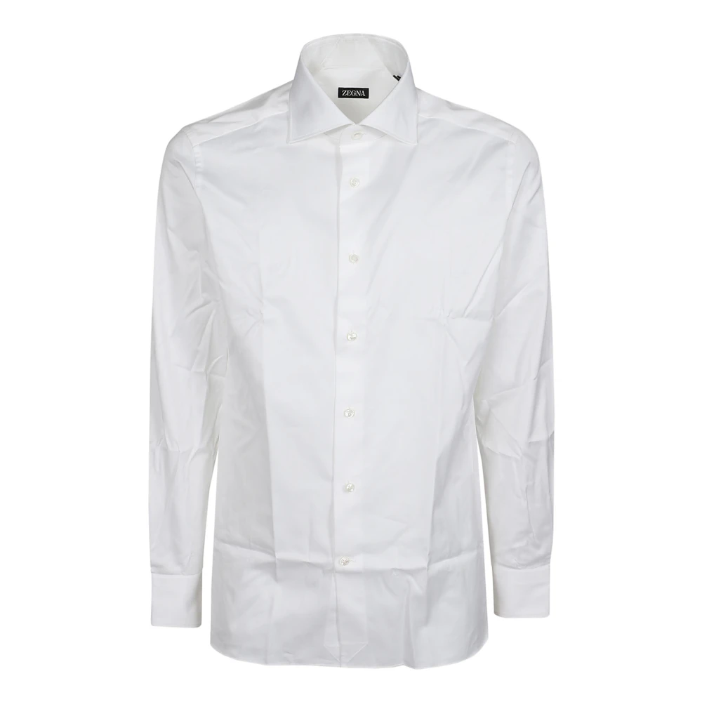 Ermenegildo Zegna Klassieke Lange Mouw Shirt White Heren