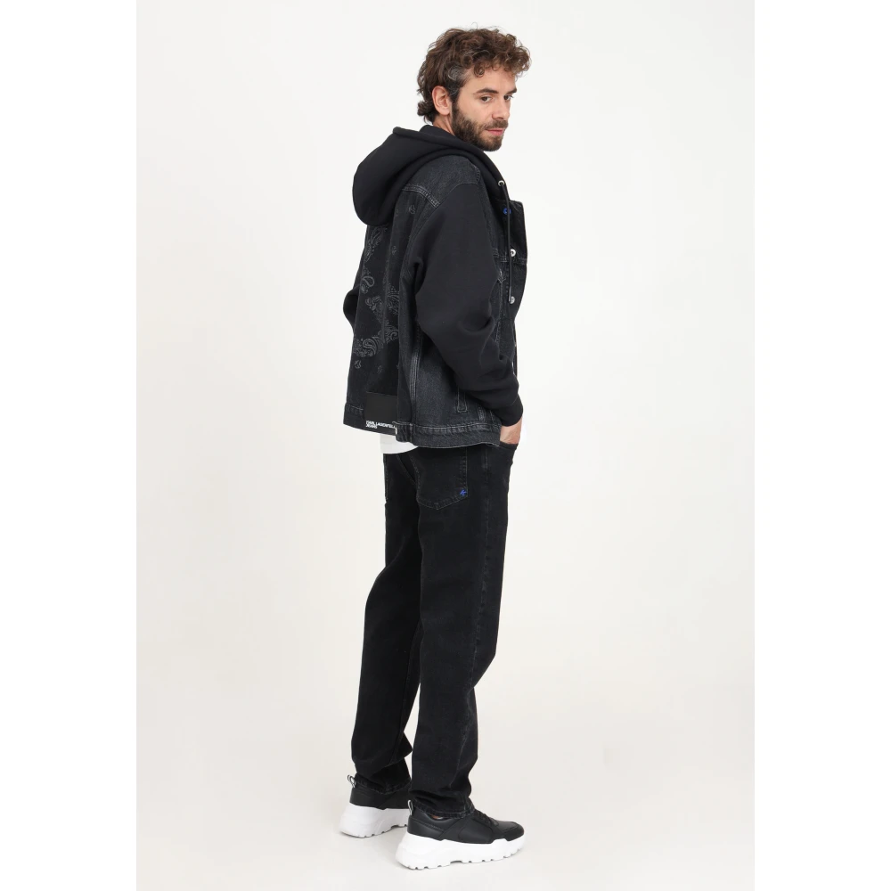 Karl Lagerfeld Zwarte Straight Fit Jeans Black Heren