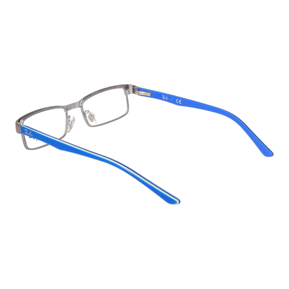 Ray-Ban Rechthoekig Metalen Frame Bril Blue Unisex