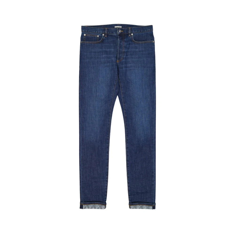 Dior Slim-Fit Ruwe Denim Jeans Blue Heren